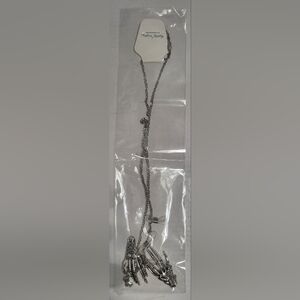 Silver Skelton Hand Eyeglass, Readinglass, Sunglass Holder Necklace Chain
